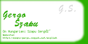 gergo szapu business card